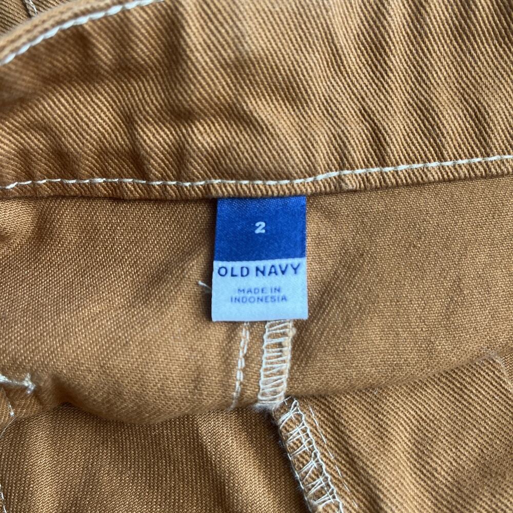 NWT Old Navy Size 2 Sly Fox Rust 100% Cotton Twill High Rise Utility Mini Skirt - Picture 9 of 12